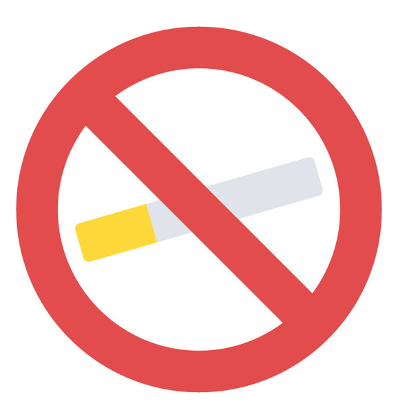 Нет знака зоны курения
  - Вектор,изображение