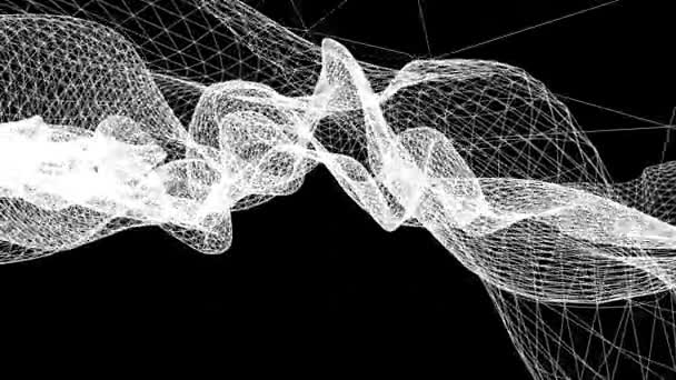 kılavuz net soyut poligonal duman bulutu yumuşak hareketli simülasyon hareket grafik animasyon arka plan yeni kalite retro vintage tarzı serin güzel güzel 4 k video görüntüleri çizim - Video, Çekim