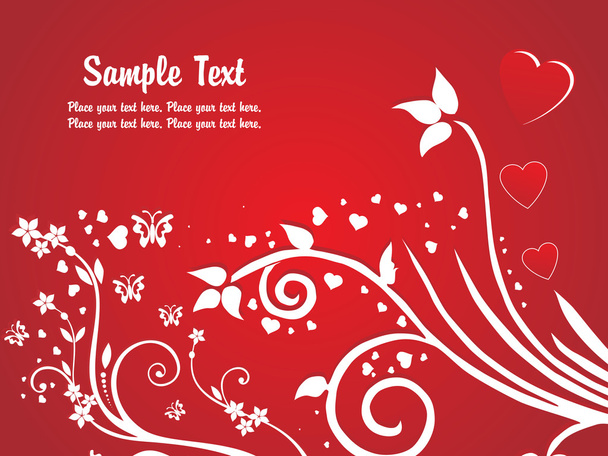 Abstract red valentine love illustration - Διάνυσμα, εικόνα