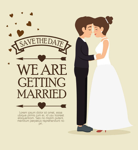 we are getting married card - Vector, Image