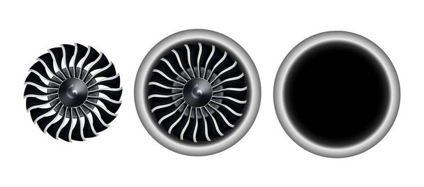 Realista motor turbo-jet 3D de ilustración de vector de avión
 - Vector, Imagen