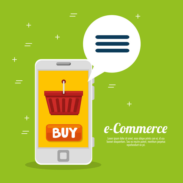 E-Commerce-Konzept Online-Shopping - Vektor, Bild