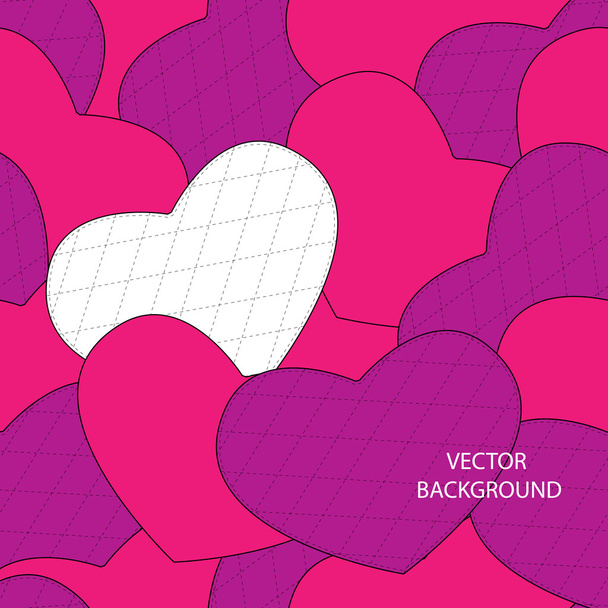 Valentine's day background with hearts. - Vector, Image