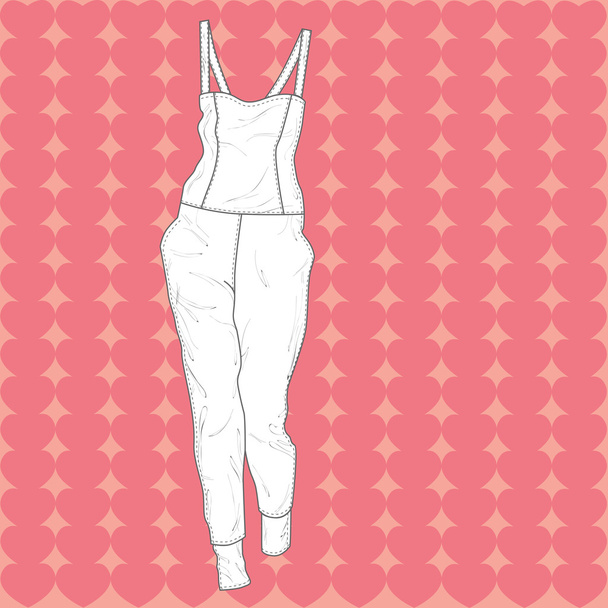Vector illustration of a overalls. - Vector, Image