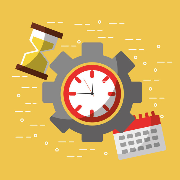 tiempo de trabajo negocio calendario hora vidrio
 - Vector, Imagen