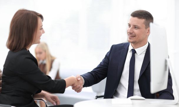 closeup of a business handshake women business partner.the business concept. - Fotografie, Obrázek