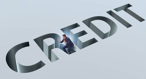 Imprenditore che cade nella trappola di indebitamento e credito
 - Foto, immagini