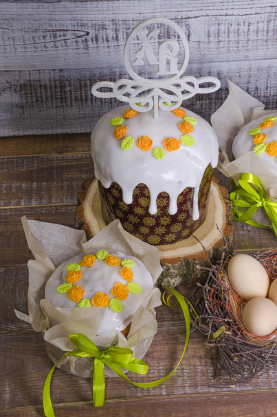 Eater cakes with egg decoration - Foto, Imagem