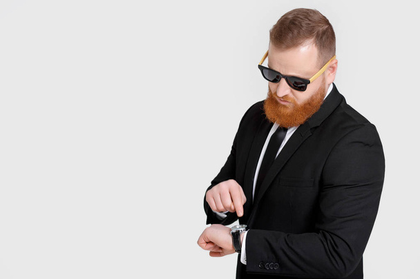 Business man looking at watch - Photo, Image