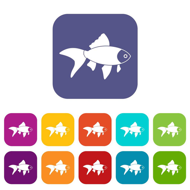Fish icons set - Διάνυσμα, εικόνα