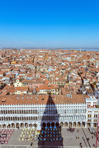 Panoramik hava cityscape görünümüne Venedik İtalya - Fotoğraf, Görsel