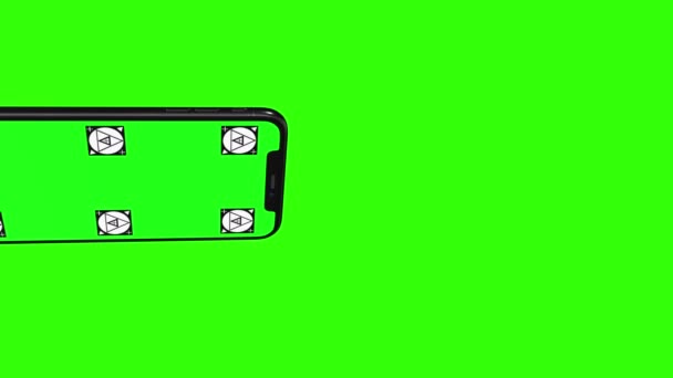 Isolated Smart Phone with Green Screen - Footage, Video