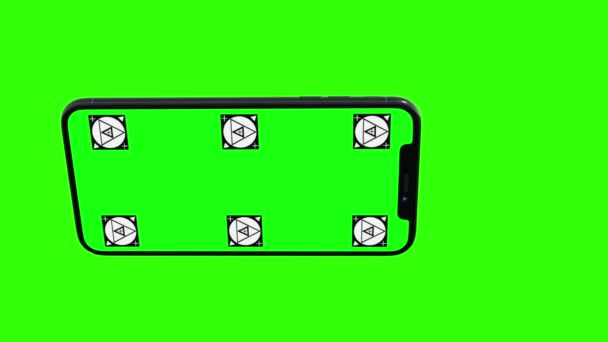 Изолированный смартфон с зеленым экраном
 - Кадры, видео