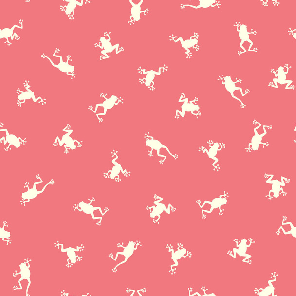 Frog illustration pattern,I drew a frog cutely,It is a seamless picture, - Vector, Imagen