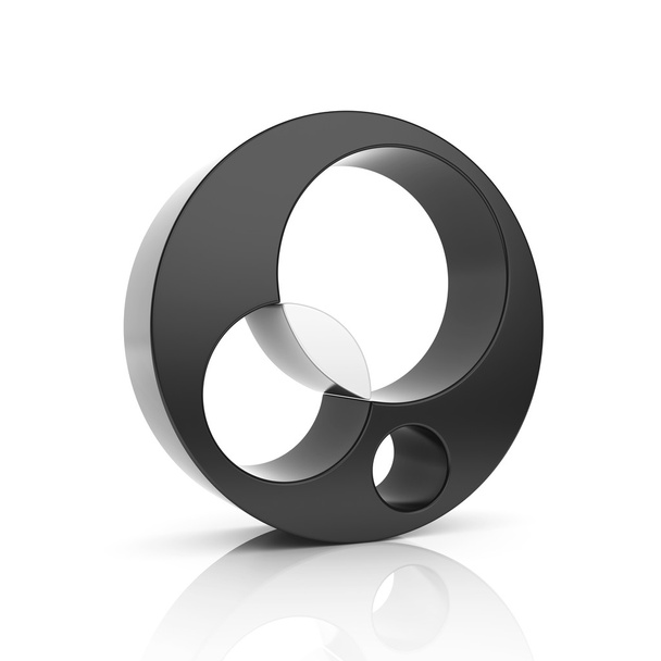 Abstrakti musta pyöreä liiketoiminnan symboli
 - Valokuva, kuva