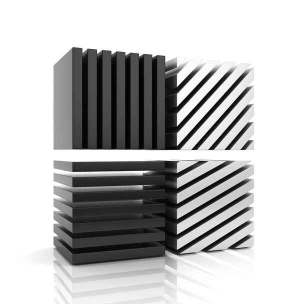 Абстрактный черный бизнес-символ с решетками
 - Фото, изображение