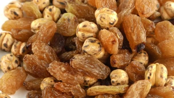 Raisins and Chickpea Macro View - Footage, Video