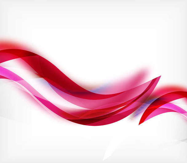Vector colorido raya ondulada sobre fondo blanco con efectos borrosos. Vector digital techno abstract background
 - Vector, Imagen