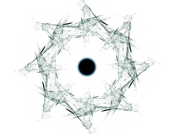 Kleurrijke gloeiende neuron fractal - Foto, afbeelding