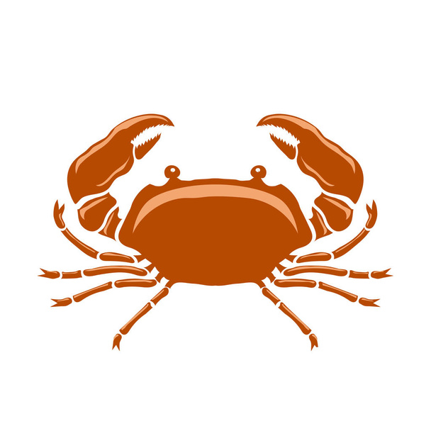 Boiled Sea Red Crab with Giant Claws - Vector, Image