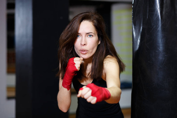 girl boxer portrait  - Photo, Image