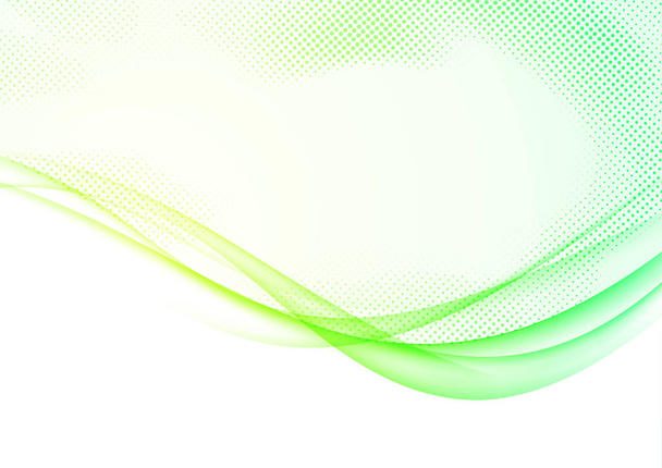 moderne futuristische Soft Spring Swoosh Wellenlinien grenzen das Hintergrundlayout ein. helles gelbes und grünes Hi-Tech-Gradienten-Design über Weiß. Vektorillustration - Vektor, Bild