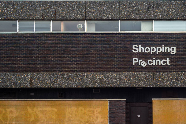 不況の英国のショッピング エリア - 写真・画像