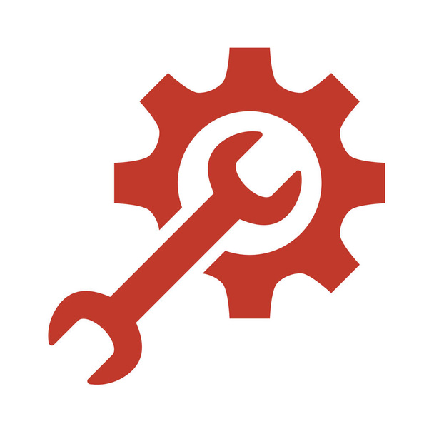 Service-Tool-Symbol auf weißem Hintergrund. - Vektor, Bild
