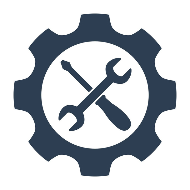 Service tool icon on white background. - Vector, Image