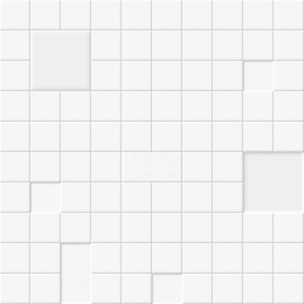Bílé abstraktní bezešvé vzor, koupelna nebo podlahové dlaždice pro pozadí - Vektor, obrázek