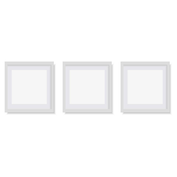 Conjunto de marcos de fotos cuadrados blancos. Vector
. - Vector, Imagen