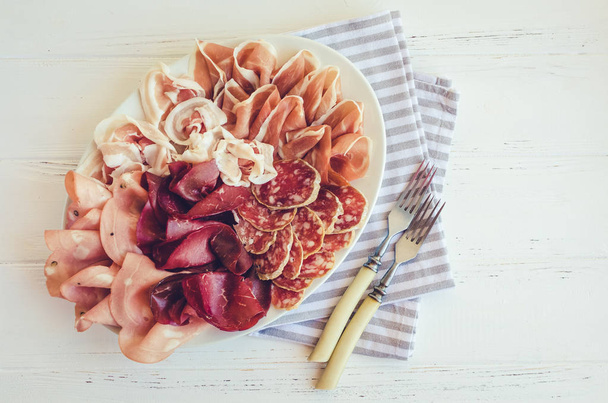 Cold smoked meat plate - Photo, Image