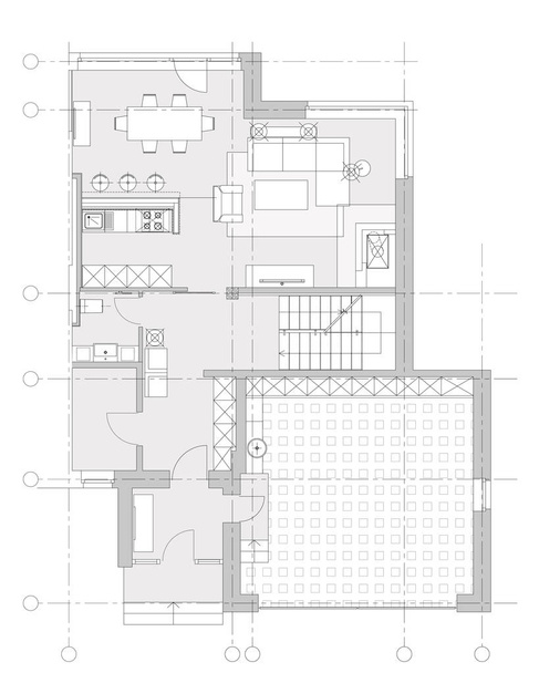 Standaard woonkamermeubilair symbolen set - Vector, afbeelding