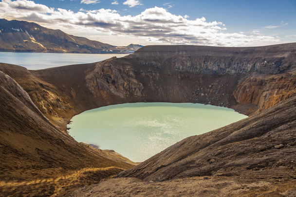 Big beauty Vitio lake with hot water - Iceland - Photo, Image