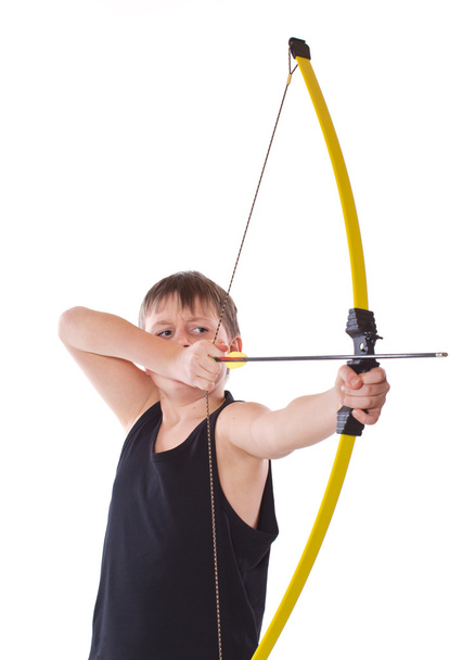 boy shoots a bow - Foto, immagini