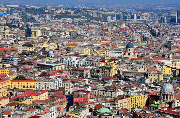 Italy, Naples, panorama of the eastern area, the Sanit district and the Business Management Center - Photo, Image