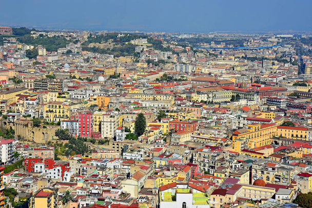 Italy, Naples, panorama of the eastern area and the airport. - Photo, Image