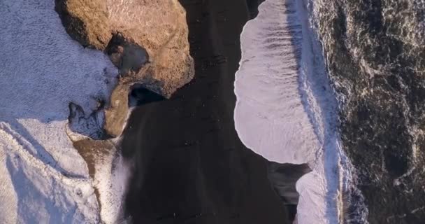 Съёмки с воздуха на пляже Блэк Сэнд Бич в Рейнисфьяре
 - Кадры, видео