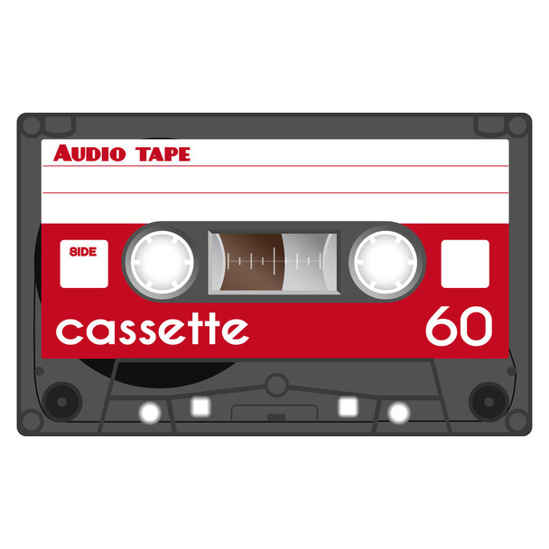 Old fashion cassette tape - Vector, Image