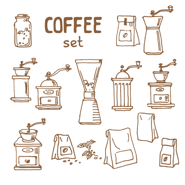 コーヒー セット 11 - ベクター画像
