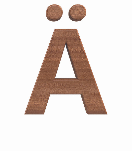 Lettertype gepolijst mahonie speciaal teken Alt0196 maken - Foto, afbeelding