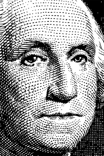 Wektor śledzenia Washington od $1 rachunek - Wektor, obraz