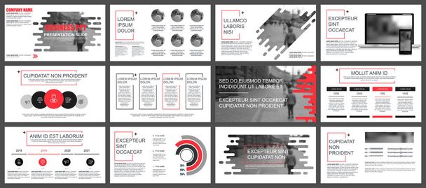 Business presentation slides templates from infographic elements - Vector, Image