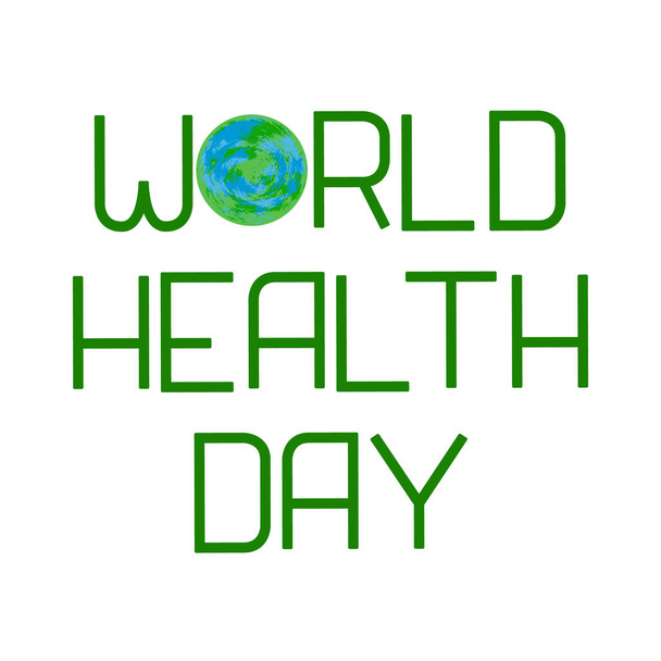 Journée mondiale de la santé. Terre et Lettrage
 - Vecteur, image