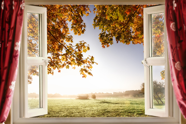 Open window onto stunning countryside - Photo, Image