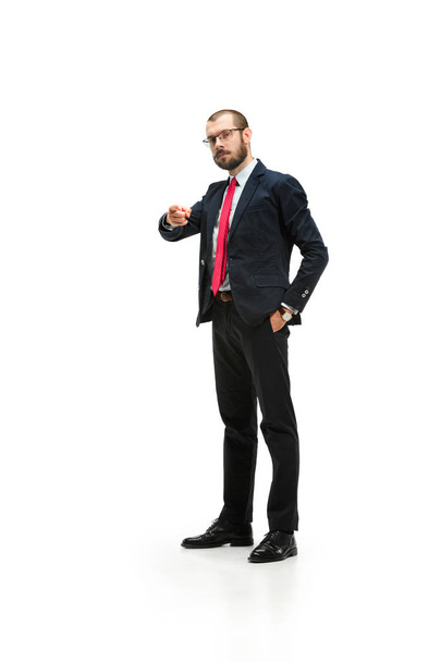Full body portrait of businessman on white - Foto, immagini