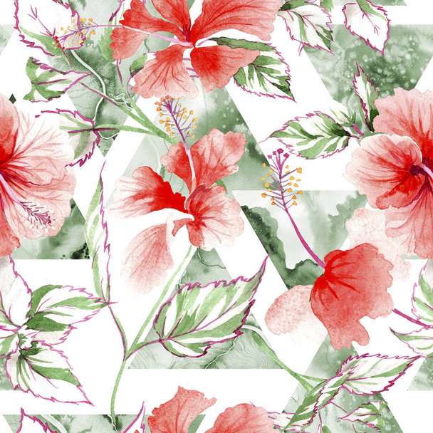 Wildflower rose flower pattern in a watercolor style. - Φωτογραφία, εικόνα