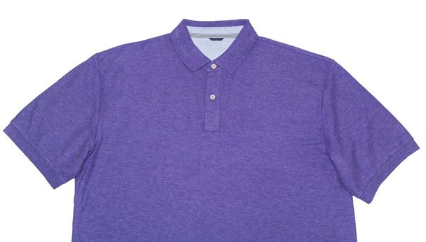 Purple Polo Shirt Isolated on White - Photo, Image