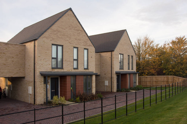 First homes in North Stowe Cambridgeshire now occupied - Photo, Image