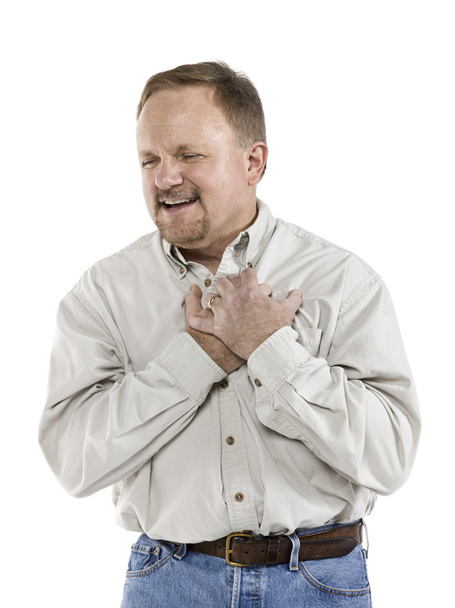 Ikääntynyt mies, jolla on sydänsärkyä
 - Valokuva, kuva